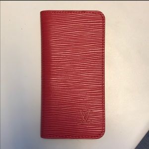 L.V. Red iPhone folio Case
